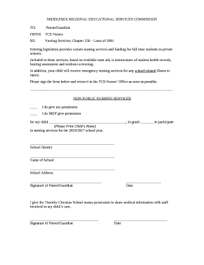 RE:Nursing Services; Chapter 226 Laws of 1991