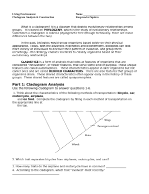 Cladogram Analysis & Construction