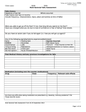 Multi-factorial Falls Assessment
