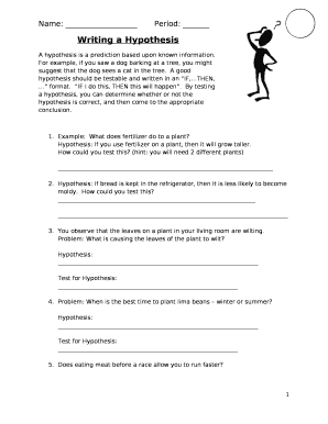 Writing a Hypothesis