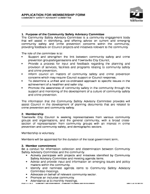 Purpose of the Community Safety Advisory Committee