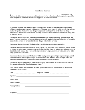 Signed contributor contract - Troy University Spectrum