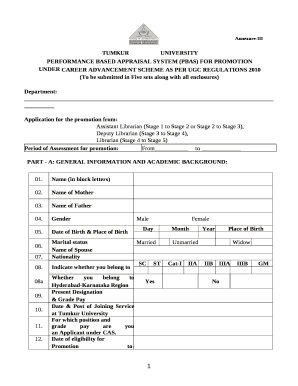 PERFORMANCE BASED APPRAISAL SYSTEM (PBAS) FOR PROMOTION