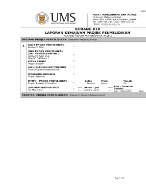 PROGRESS REPORT FOR RESEARCH PROJECT