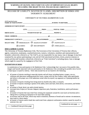 UNIVERSITY OF VICTORIA BADMINTON CLUB