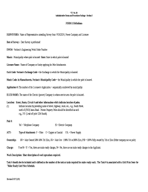 SURVEYORS:Name of Representative attending Survey from VERIZON, Power Company and Licensee