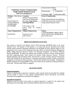 Human Resources Assistant (Military)