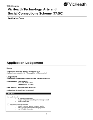 Application Lodgement