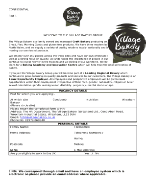 WELCOME TO THE VILLAGE BAKERY GROUP