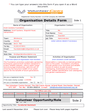 Organisation Contact: