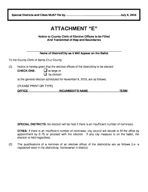 Special Districts and Cities MUST file byJuly 6, 2016