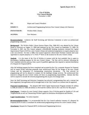 Agenda Report III-14