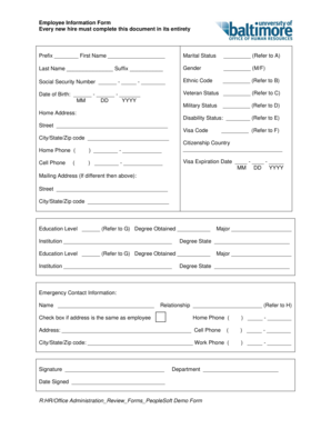 Employee Information Form