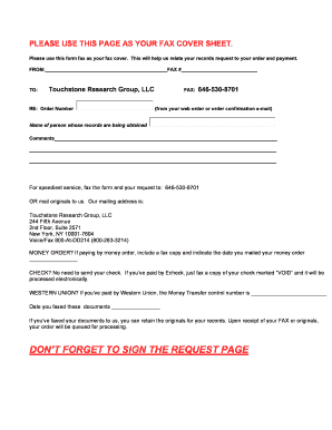 SF50 Express Service Request Form