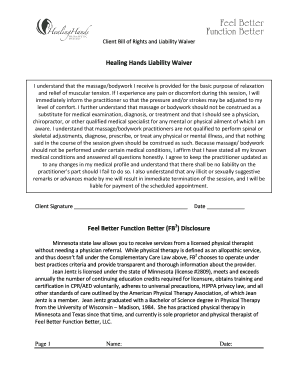 Client Bill of Rights and Liability Waiver