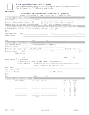 457 Plan Withdrawal Form