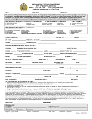 Building Permit Application