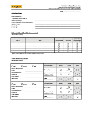 TradeConnex Change Request Form