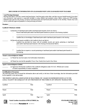 Lead-Based Paint Disclosure Form