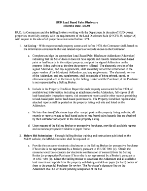 HUD Lead Based Paint Disclosure