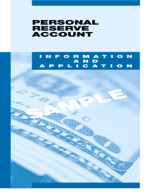 Personal Reserve Account Information and Application