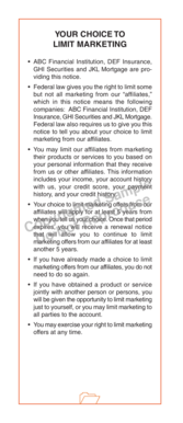 Affiliate Marketing Opt-Out Notice