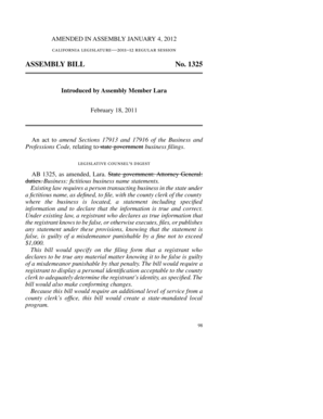 California Fictitious Business Name Statement