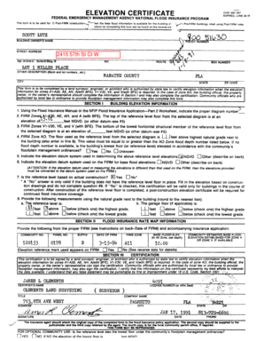 Elevation Certificate OMS 3067-007