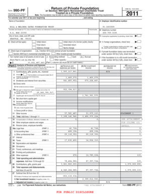 IRS Form 990-PF 2011