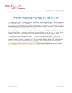 Reader’s Guide to the Form 990-PF