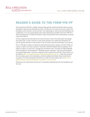 Reader’s Guide to the Form 990-PF
