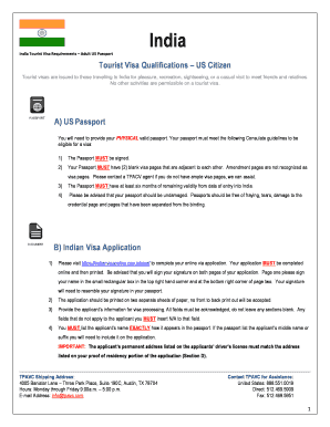 India Tourist Visa Application