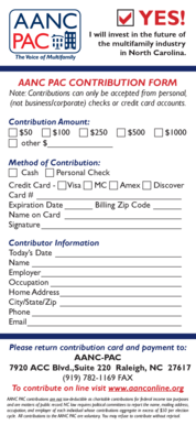 AANC PAC Contribution Form