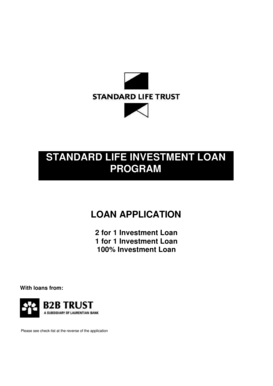 Standard Life Investment Loan Application