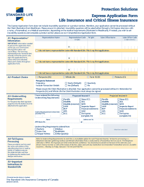 Standard Life Express Application Form