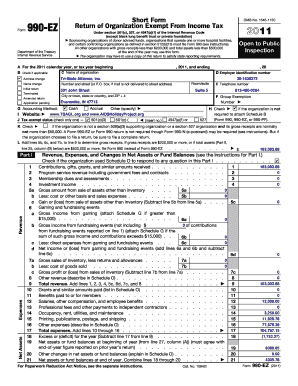 Form 990-EZ Return of Organization Exempt From Income Tax