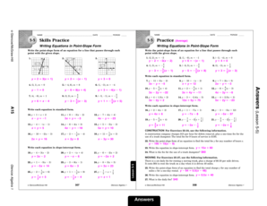Algebra 1 Skills Practice Worksheet