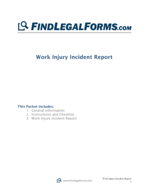 Work Injury Incident Report