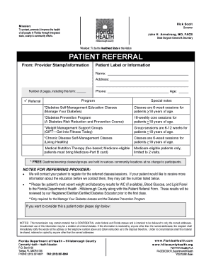 Florida Patient Referral Form
