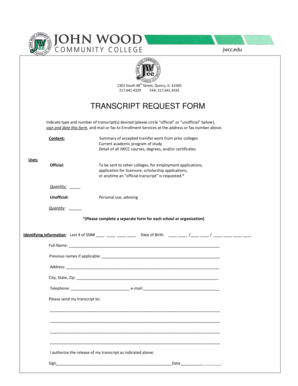 Transcript Request Form