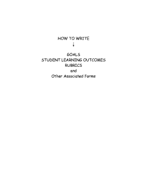 Program Goals and Student Learning Outcomes Template