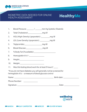 Health Assessment Form