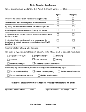 Stroke Education Questionnaire