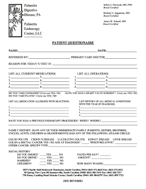 Patient Questionnaire
