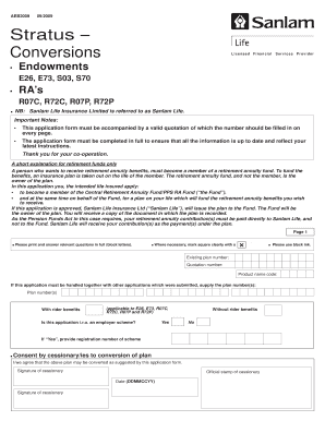 Sanlam Life Insurance Retirement Annuity Application Form