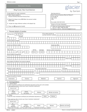 Retirement Annuity Fund Application Form