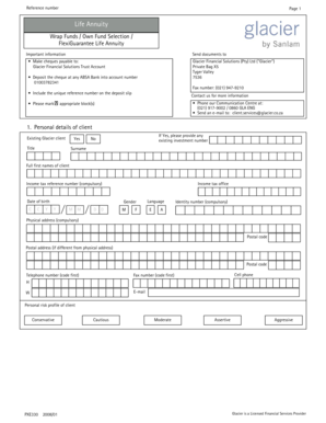 Life Annuity Application Form