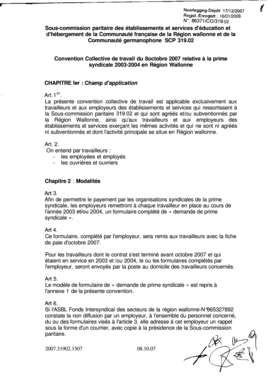 Formulaire de demande de prime syndicale pour la région wallonne
