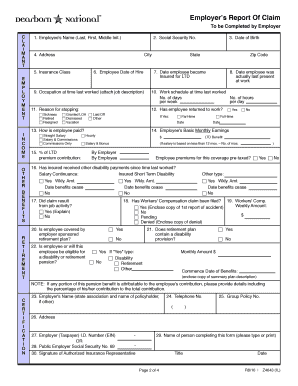 Long-Term Disability Claim Form