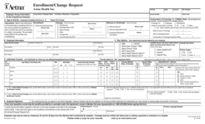 Aetna Enrollment/Change Request Form